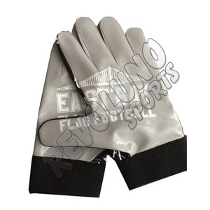 Guantes de fútbol americano Thunder Equipo personalizado Diseño Pegajoso Silicona Impreso Palma Guantes de fútbol Receptor Proveedor al por mayor - Product Image 2