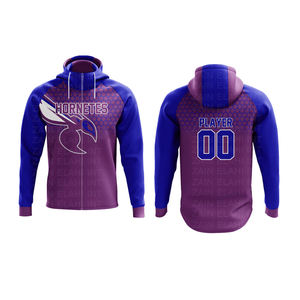 SWEATSHIRTS À CORDON PERSONNALISÉ EN GROS BON MARCHÉ HAUTE SUBLIMATION PERSONNALISÉ QUALITÉ DE L'ÉQUIPE HOODIES VÊTEMENTS DE SPORT - Product Image 4