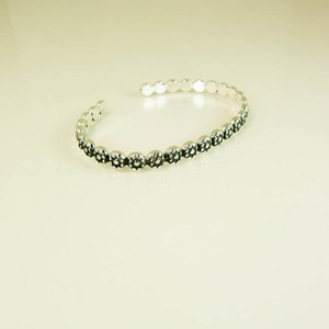 Handmade Happiness Sterling Silver Sailors Knot Cuff <b>Bracelet</b> - Product Image 1