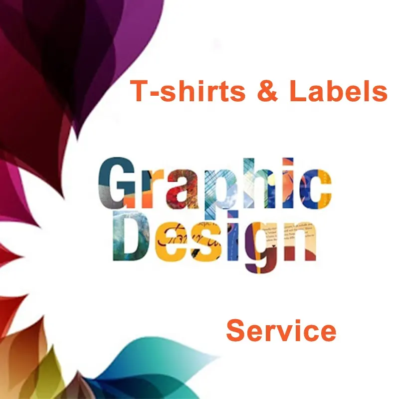 Service de design avec Logo personnalisé, pour t-shirts et étiquettes, 4 pièces