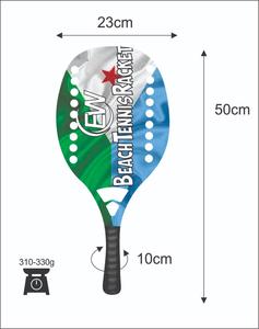 Raquettes de beach tennis sur mesure 100% carbone fibre de verre pour padel/aspaddle avec logos et combinaisons de couleurs 320-340g 50cm - Product Image 1