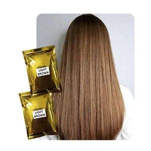 Cheveux naturels longue durée sans produits chimiques couleur brun clair pour une couverture grise certifié Ecocert