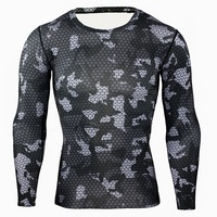Maillot de compression personnalisé de haute qualité en Spandex/Polyester sublimé pour homme, manches longues, pour la gym, les arts martiaux, la natation, OEM personnalisé