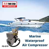 Compresseur d'air mobile embarqué tout-terrain professionnel sans huile à courant continu haute efficacité 24V étanche