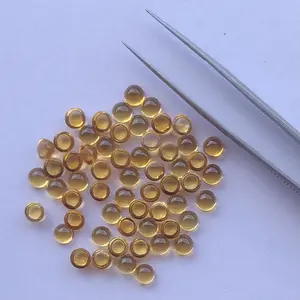 5mm Natural Citrine Smooth Round Loose Calibrated Cabochons Supplier Shop Online Bulk Deal at Wholesale Price Closeout Deal Buy