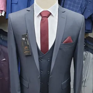 Trajes de negocios de 3 piezas para hombre, trajes de boda