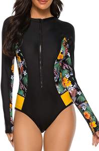 ชุดรัชการ์ดแขนยาวสำหรับผู้หญิง,ชุดรัชการ์ดแบบมีซิปพิมพ์ลายแบบระเหิด - Product Image 2