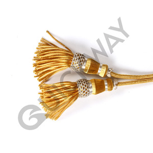 Bishop Tassel Liturgical Cord Cincture Pectoral Cross Cord Custom Solid Gold Color Cincture Cordones Venta a granel - Product Image 4