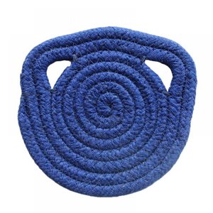 Funlife — fabricant indien classique en coton, corde de décoration de cuisine, rivet et napperon fait à la main, dessous de verre, vente en gros, bleu - Product Image 1