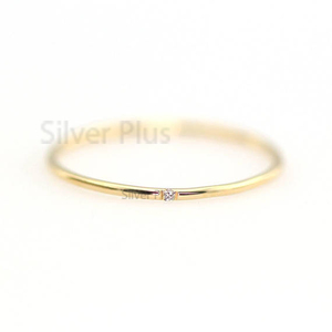 Anillo de Compromiso y Matrimonio Clásico con Diamante de Corte Brillante, Claridad SI Natural, Color G-H, Oro Amarillo Sólido de 14K, Joyería Minimalista - Product Image 1