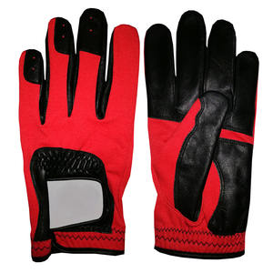 Gants de Golf en cuir pour hommes, couleur noire, solide, tenue de sport - Product Image 6