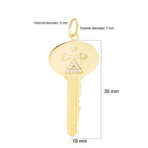 Élégant Key Design Bijoux En Gros À La Main Turc À La Main En Gros En Argent 925 Sterling Charme Meilleure Vente Pendentif - Product Image 5