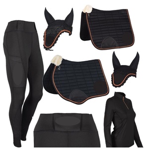 Ensemble équestre-Tapis de selle (dressage et saut), bonnet d'oreille, couche de base, culotte pour cavalier - Product Image 1
