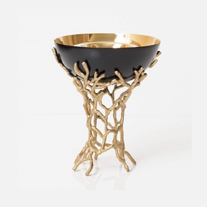 Prime Quality Gold And Black Incense <b>Bakhoor</b> Burner Fabulous Design Round Shape Brass Arabic Burner For Sale - Product Image 4