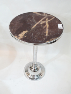 Table basse moderne de haute qualité avec support argenté et plateau en pierre pour la décoration du salon, exportateur en gros - Product Image 5