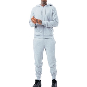 Men's 100% Cotton Fleece Tracksuit Custom Logo Best Fitted Size Waterproof SWWWatsuit Top Latest Fashion Solid Embroidered - Product Image 1