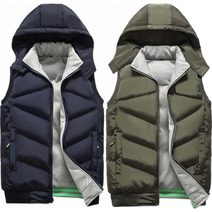 Veste bomber sans manches à capuche zippée en denim imperméable respirant de qualité supérieure, couleur personnalisée, unisexe, pour homme, hiver chaud - Product Image 6