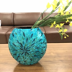 [ NEW ARRIVAL 2021 ] Luxury and elegant blue flower vase <b>pot</b> with wholesale price - Product Image 1
