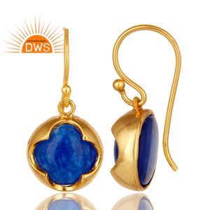 925เงินสเตอร์ลิงธรรมชาติสีฟ้าคอรันดัมพลอยห้อยต่างหูสำหรับผู้หญิงเครื่องประดับผู้ผลิต - Product Image 3