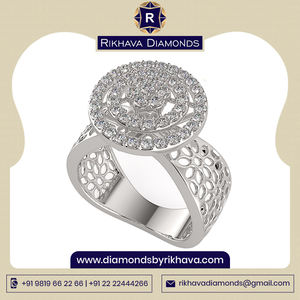Anillo solitario de moda del mejor vendedor, hermoso diseño con diamante real, excelente precio, joyería de moda en oro blanco - Product Image 2