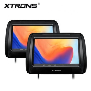 Écran LCD élégant XTRONS 2X9 pouces pour appuie-tête de voiture, lecteur DVD avec housse zippée, moniteur pour siège arrière de voiture - Product Image 2