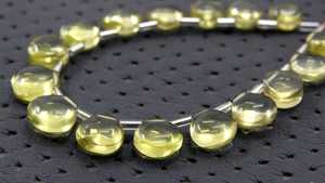 Pierres précieuses en Quartz de citron naturel, cœur lisse, perles de Briolette, vente en gros, haute qualité pour bijoux, Bracelet, collier - Product Image 5