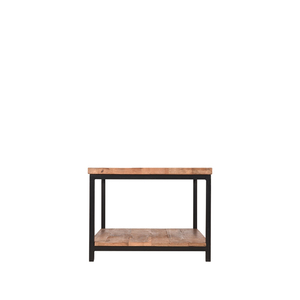 Table basse carrée au design moderne en bois massif avec tiroirs de rangement en métal pour l'artisanat Meubles de salon d'extérieur - Product Image 5