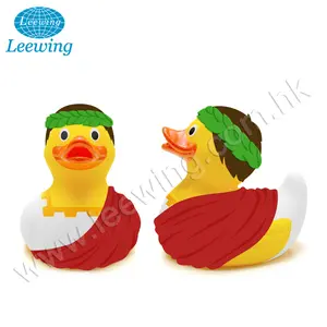 Único artículo promocional de plástico de PVC de baño de vinilo juguete torero amarillo logotipo personalizado impreso pato de goma