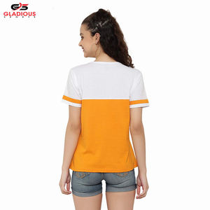 OEM-camisetas de Color de la mejor calidad para mujer, camisetas de cuello redondo de manga corta con cuello redondo, disponibles en todas las tallas, colores - Product Image 2