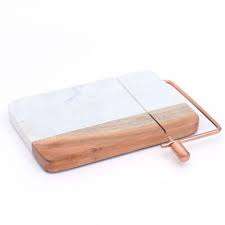 Planche à découper ronde en marbre blanc pour la cuisine - Product Image 5