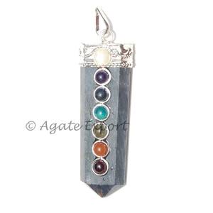 Bleu Aventurine Pierre Chakra Pendentif Feng Shui Produit De Guérison Sculpté Agate Pierre Précieuse Gravure Style Mascotte Métal Chakra Sculpture - Product Image 1