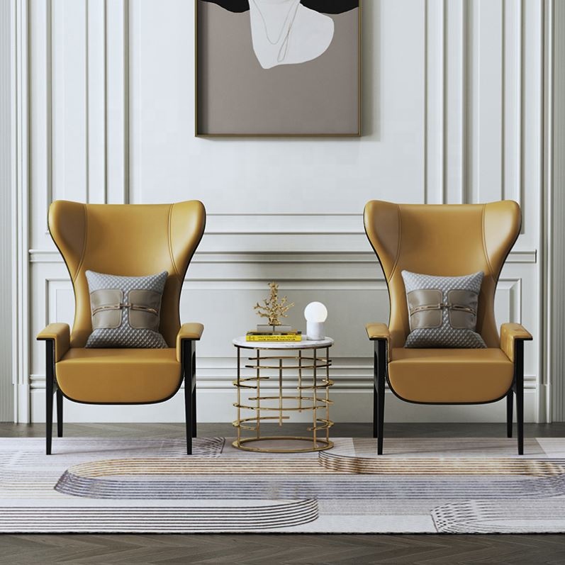 Современный Роскошный дизайнерский стул для отдыха для гостиной дома офиса с высокой спинкой под заказ кожаный стул для отдыха