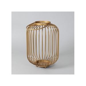Soporte votivo para lámparas de vela hechas a mano, soporte para luz de té, linternas antiguas de hierro marrón, red decorativa para el hogar, estampado de logotipo personalizado - Product Image 4