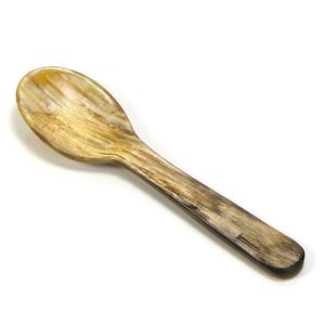 Cuillère en corne de buffle de petite taille et à prix avantageux, avec une corne de couleur blanche naturelle et au meilleur prix - Product Image 5