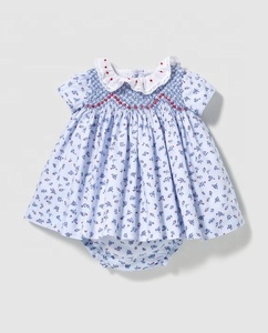 Imprimé mignon bébé fumé à la main belle robe 2 pièces-2023 - Product Image 5