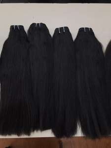 High Quality Vietnamese Double Machine Weft VIRGIN Remy HUMAN HAIR EXTENSION Yaki Straight Bundles at wholesale price - Product Image 3