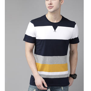 เสื้อยืดผู้ชายผ้าฝ้ายเจอร์ซีย์ทรงเข้ารูปคอกลมแขนสั้นลำลองสตรีทแวร์แฟชั่นท็อป - Product Image 5