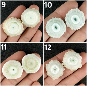 Paire de tranches de stalactite de quartz solaire, cabochons en pierres précieuses naturelles, pierres brutes pour la fabrication de bijoux, fournisseur en gros, article durable, cadeau - Product Image 2