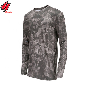 Venta caliente al por mayor SPF 50 Camo Ropa para hombres Manga larga Impermeable Impreso Caza Camiseta Diseño de camuflaje - Product Image 3
