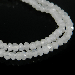 Pierre de lune arc-en-ciel 4mm perles rondes à facettes 14 pouces de longueur 43.75 Cts pierre précieuse bleue populaire pour bijoux - Product Image 3