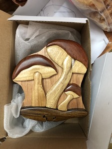 Arte popular de Vietnam grabado artesanía de madera caja de joyería de alta calidad cajas de rompecabezas en forma de Animal 99GD - Product Image 4