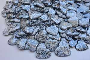 หินออบซิเดียนทรงหลวมลายเกล็ดหิมะ,หินออบซิเดียนทรงหลังเบี้ยรูปหัวใจ - Product Image 2