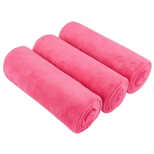 100% 纯棉面料多种尺寸防滑吸薄轻质健身房毛巾粉色毛巾定制刺绣标志毛巾