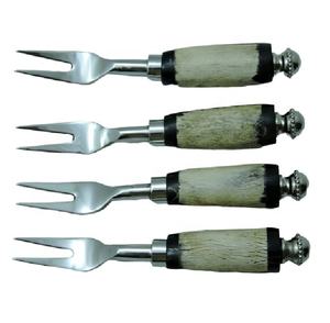 Cubiertos de acero inoxidable personalizados de alta calidad, regalo de negocios elegante con diseño de bocina quemada, perilla de Metal trasera para uso doméstico - Product Image 1