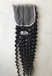 Paquetes de extensión de cabello humano rizado profundo virgen alineados con cutícula de largo de 22 pulgadas Camboyano de extensiones de proveedor de cabello indio - Product Image 2