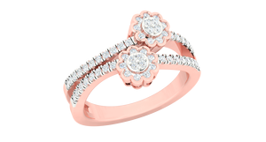 แหวนเพชรโมอิสไม่มีสีแหวนโซลิแทร์ที่ผ่านการรับรองจาก Def ดีไซน์คลาสสิกแบบโบราณ - Product Image 4