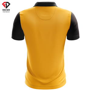 สีที่กำหนดเองระเหิดสีแดงและสีเหลืองสไตล์ฤดูร้อนปากีสถานทำ100% โพลีเอสเตอร์ที่มีคุณภาพสูงผ้าเสื้อโปโลสำหรับผู้ชาย - Product Image 5