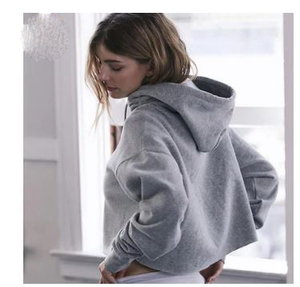 Sweat-shirt court à col rond pour hommes et femmes, tenue tricotée de haute qualité, col rond, pour automne et hiver, vente en gros, 100% - Product Image 2