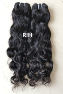 Mechones de cabello humano ondulado al agua, extensiones de pelo brasileño de visón sin procesar, grado Temple, venta al por mayor - Product Image 4