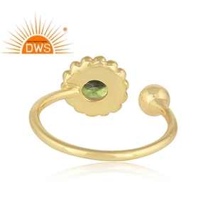 925 Sterling Silver Natural Peridot Gemstone <b>Adjustable</b> <b>Ring</b> For Women Jewelry For Women Gift For Her - Product Image 4